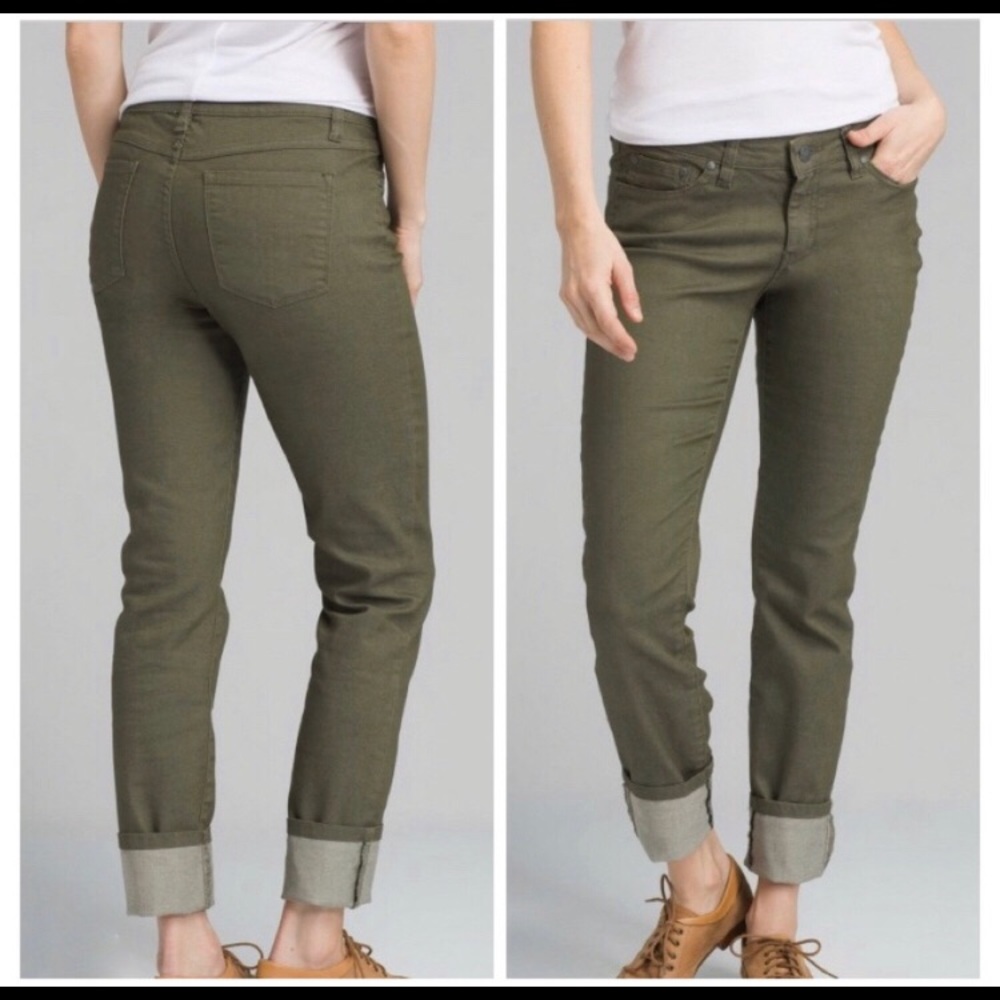 Prana Kayla Jean, Cargo Green, 14, TALL inseam!